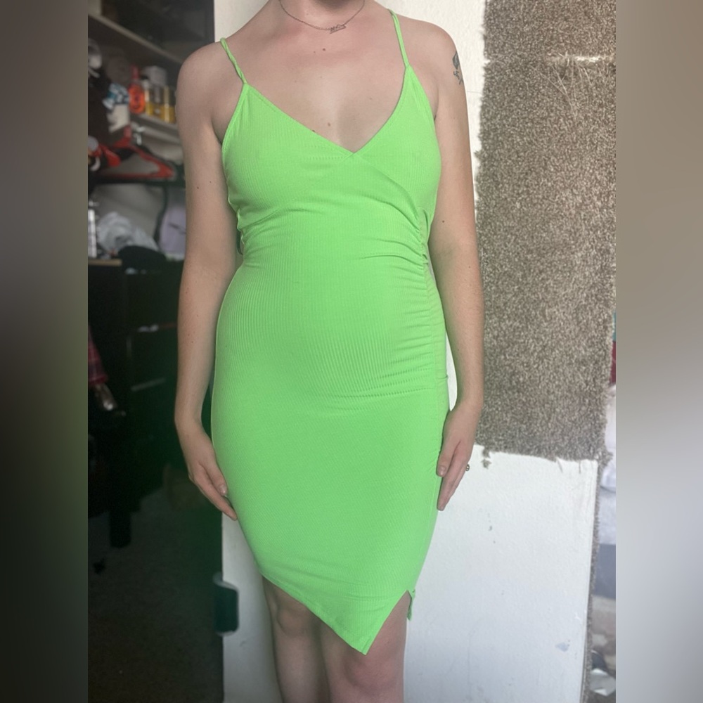 Bright Green Forever 21 Body Con Dress